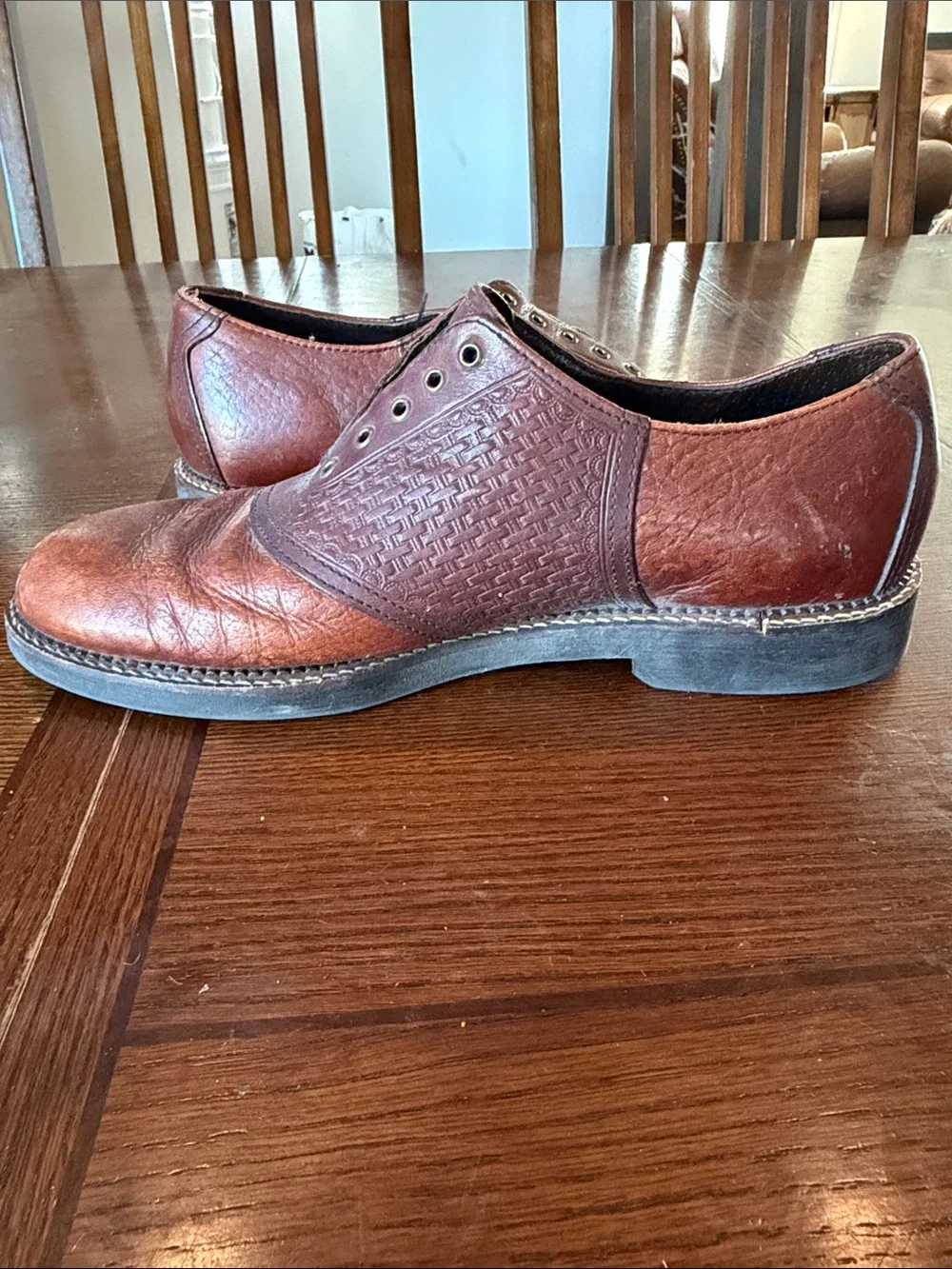 H.S. Trask brown leather